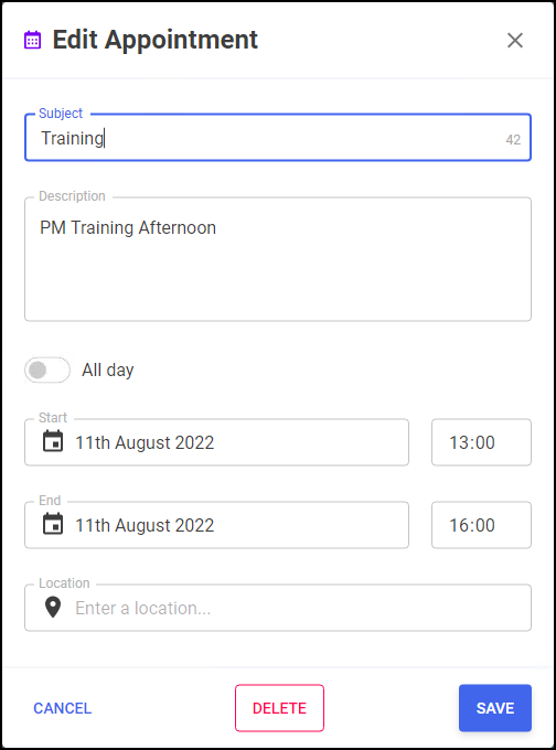 Using the Calendar Tile