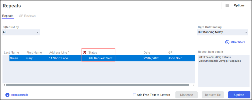 Processing a Repeat Rx Item (Electronically)