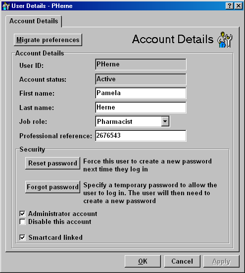 User account management