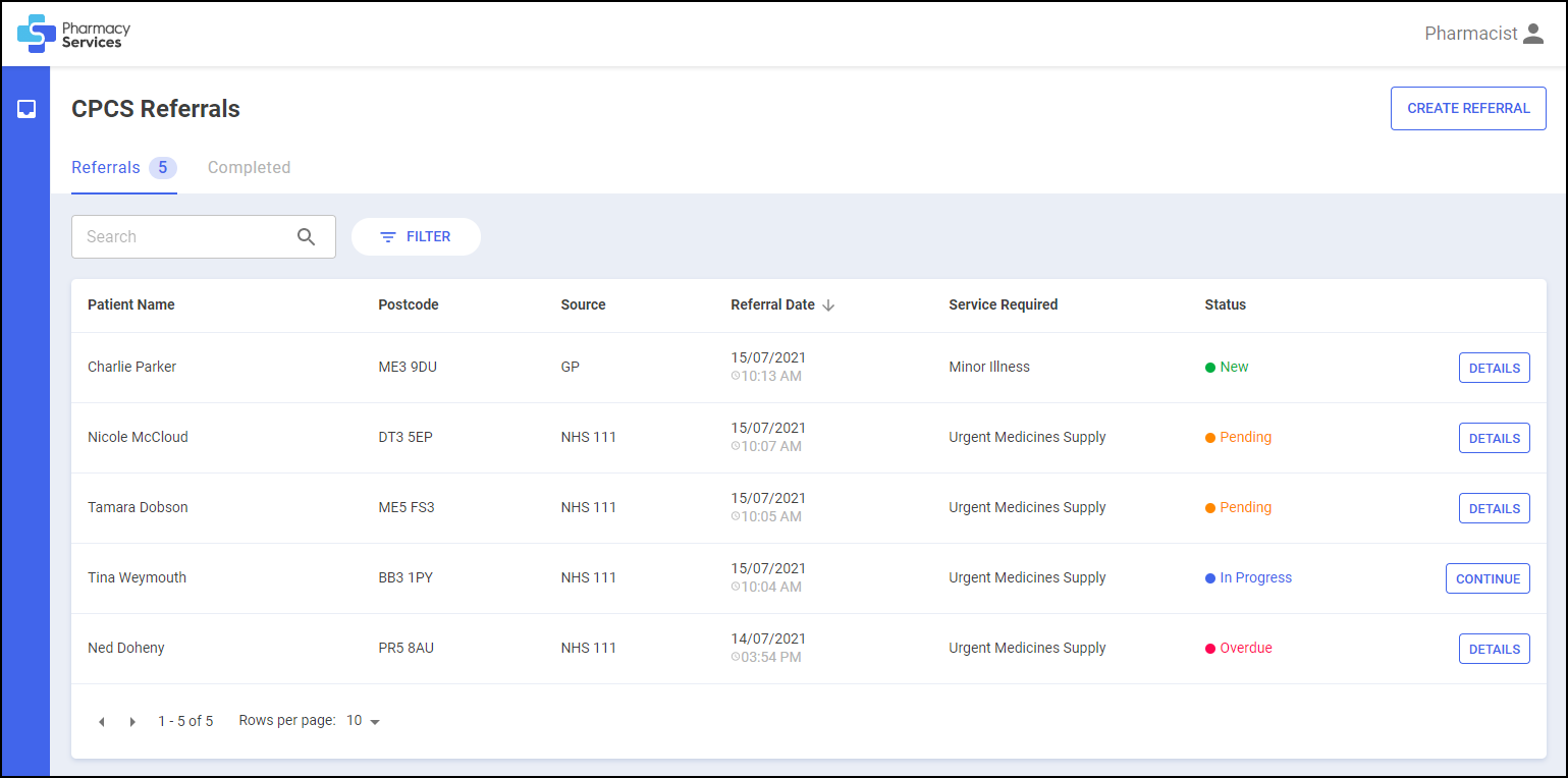 Viewing your CPCS Referrals