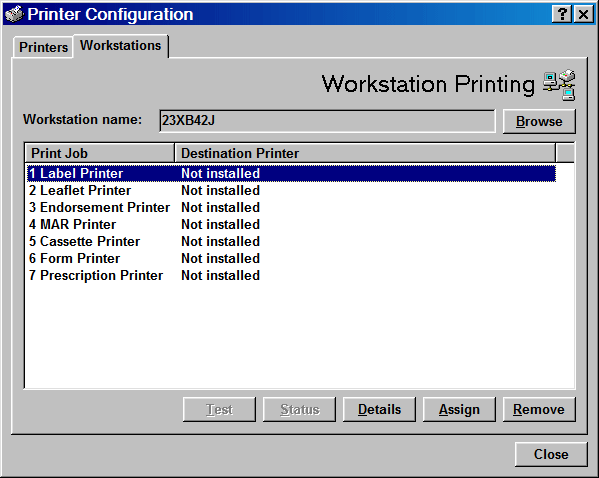 Assigning the Printer