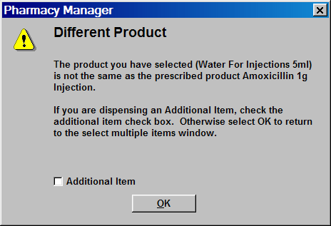 Additional items