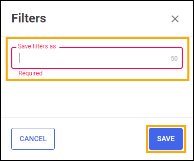 Saved Filter Set Example Filtering Products