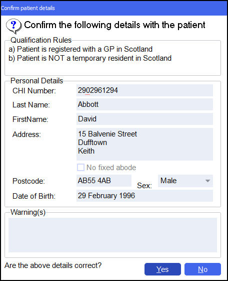 Registering patients for MCR