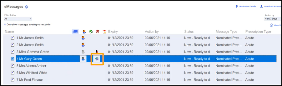Processing a Repeat Rx Item (Electronically)