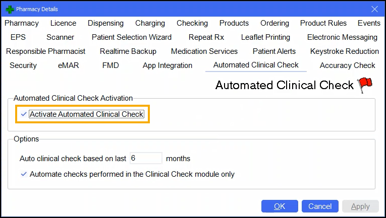 Clinical Check - Automated (England)