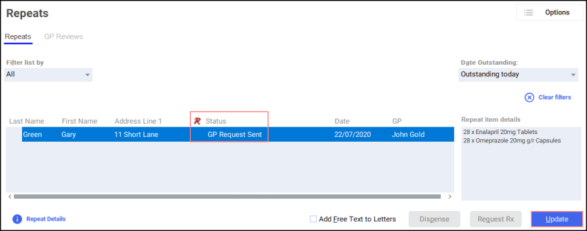 Processing a Repeat Rx Item (Paper)