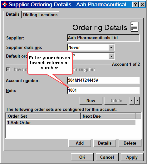 Your Order Reference Ordering - AAH order reference