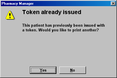 Printing dispensing token