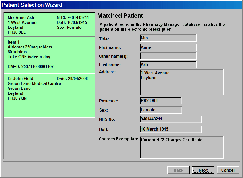 Dispensing subsequent electronic prescriptions